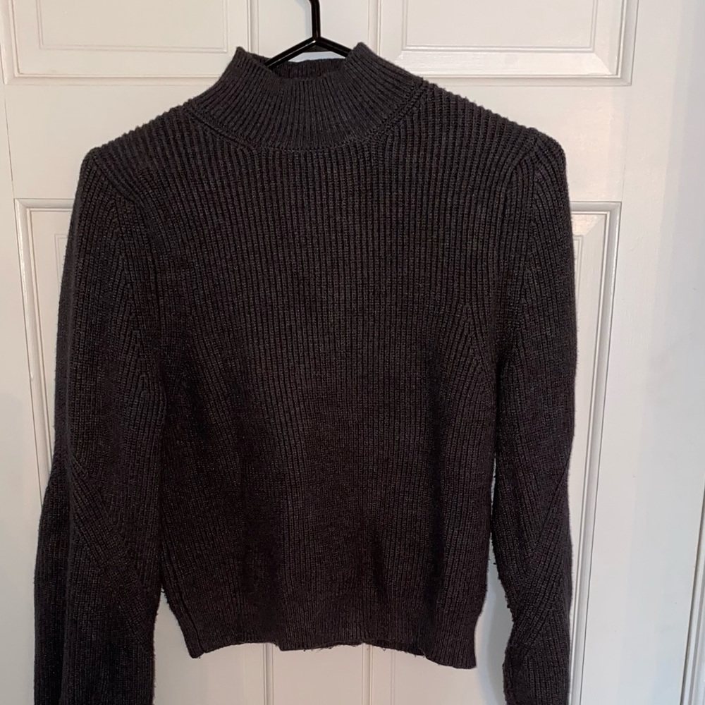 Zara bell sleeve charcoal turtleneck
